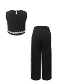 Plus Size Fashion Embroidered Tank Top and Pants Set ZDF-33518
