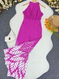 Solid Color Sleeveless Print Jumpsuit GYLY-11144