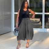 Plus Size Fashion Loose Denim Wide Leg Pants NYF-8303