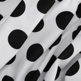 Polka Dot Print Sling Top Flower Bud Shorts Suit GSZM-D26ST085