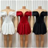 Deep V Neck Backless Floral Mini Dress GADE-9560