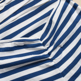 Stripe Halterneck Sleeveless Romper GFRT-041826JBG