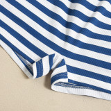 Stripe Halterneck Sleeveless Romper GFRT-041826JBG