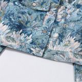 Print Long Sleeve Cardigan Jackets GFRT-42286TBG