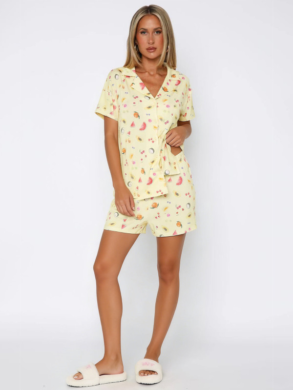 Lapel Single Shoulder Two Piece Short Set MIL-L112