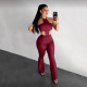 Sleeveless Halterneck Tie Up Jumpsuit GFRT-42396JBC