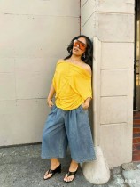 Casual Loose Wide Leg Jeans YMEF-59075