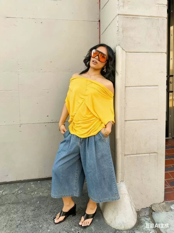 Casual Loose Wide Leg Jeans YMEF-59075