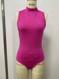 Solid Color Sleeveless Bodysuit 2 Piece Pants Set LSD-2737