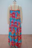 Loose Print Sling Maxi Dress GANY-LB3106