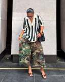 Camouflage Print Loose Denim Pants LSD-2721