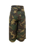 Camouflage Print Loose Denim Pants LSD-2721