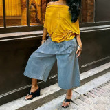 Casual Loose Wide Leg Jeans YMEF-59075