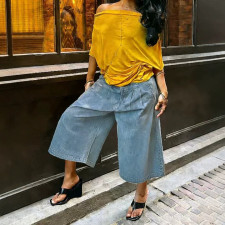 Casual Loose Wide Leg Jeans YMEF-59075
