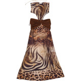 Halterneck Print Backless Maxi Dress XEF-K6S05008A