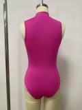 Solid Color Sleeveless Bodysuit 2 Piece Pants Set LSD-2737