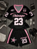 Mesh Jersey T-shirt And Shorts Two-piece Set BMF-844