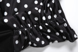Polka Dots Print Tops Two Piece Skirts Set XEF-K6S07660A