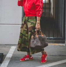 Camouflage Print Patchwork Loose Jeans LSD-2783