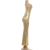 Sexy Solid Color Sling Maxi Dress XEF-K6D07104A