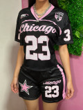 Mesh Jersey T-shirt And Shorts Two-piece Set BMF-844