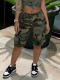 Loose Casual Camouflage Print Denim Shorts LSD-24421