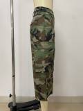 Zipper Camouflage Print Loose Jeans LSD-2730