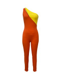 Hollow Out Single Shoulder Sport Jumpsuit LSD-2643