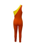 Hollow Out Single Shoulder Sport Jumpsuit LSD-2643