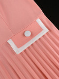 Plus Size Single Breasted Square Neck Maxi Dress GKEN-AM041206