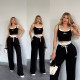 VIP1 Print Sling Tank Top Two Piece Pants Set QKYF-71640