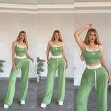 VIP1 Print Sling Tank Top Two Piece Pants Set QKYF-71640