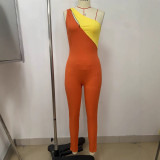 Hollow Out Single Shoulder Sport Jumpsuit LSD-2643