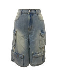 Fashion Multi-pockets Denim Short LSD-2679