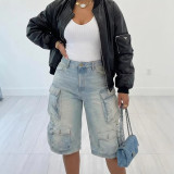 Fashion Multi-pockets Denim Short LSD-2679