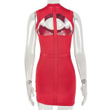Sleeveless Hollow Out Bodycon Dress GJYO-JD305239