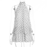 Sleeveless Backless Mesh Mini Dress GWSD-D1995166