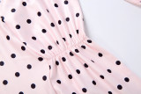 Polka Dots Print Halterneck Two Piece Pants Set GZJQ-K6S06706A