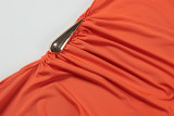 Sleeveless Solid Color Ruched Maxi Dress GWSD-ZD250717