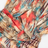 Print Off Shoulder Mini Dress GSZM-D26DS100