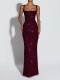 Sexy Sequin Sling Maxi Dress GWSD-D1995141