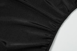 Long Sleeve Solid Color Mini Dress GWSD-D1995105