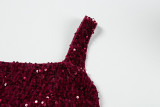 Sexy Sequin Sling Maxi Dress GWSD-D1995141