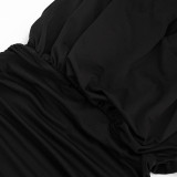 Solid Color Halterneck Hollow Out Mini Dress GDSF-D26DS099