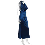Halterneck Backless Maxi Dress GWSD-D1995018