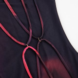 Print Backless Halterneck Maxi Dress GDSF-D26DS089