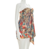 Print Off Shoulder Mini Dress GSZM-D26DS100
