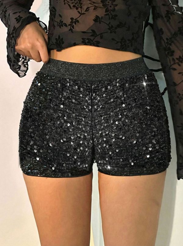 Sequin High Waist Short SH-391512