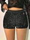 Sequin High Waist Short SH-391512