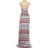 Halterneck Print Backless Maxi Dress DLSF-K6D06807A